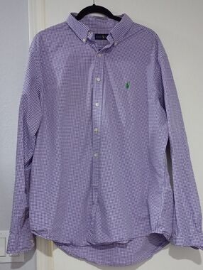 Polo by Ralph Lauren Lavender Gingham Button-Down Shirt Size XXL